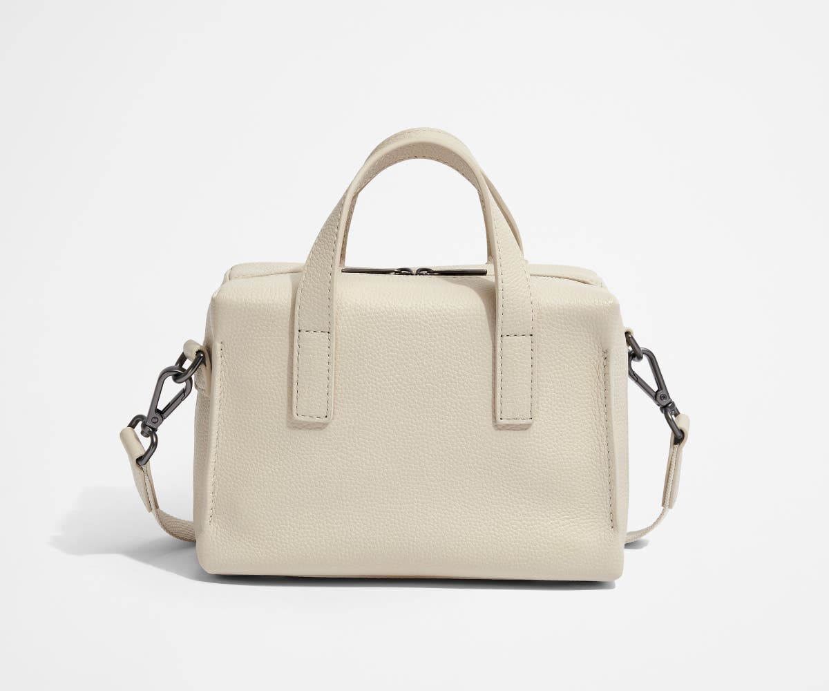 Back view of the Mini Everywhere Bag in Cream White leather