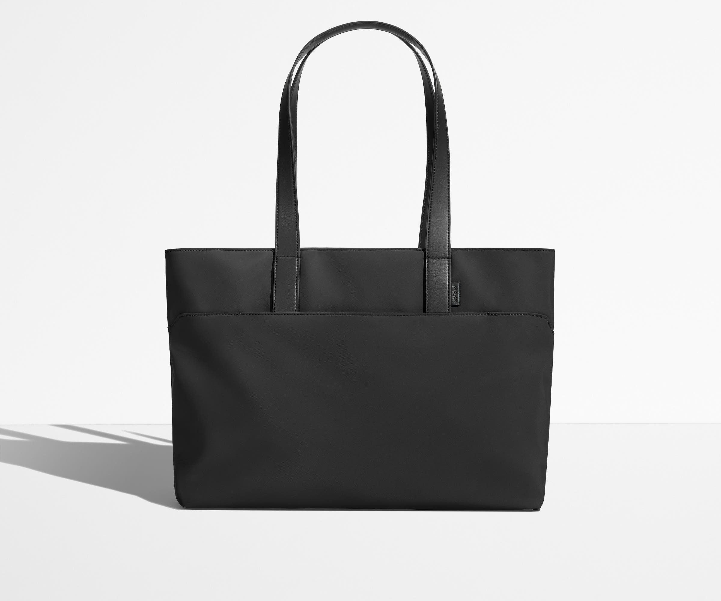 The Tote Bag for Work or Travel in Jet Black Away
