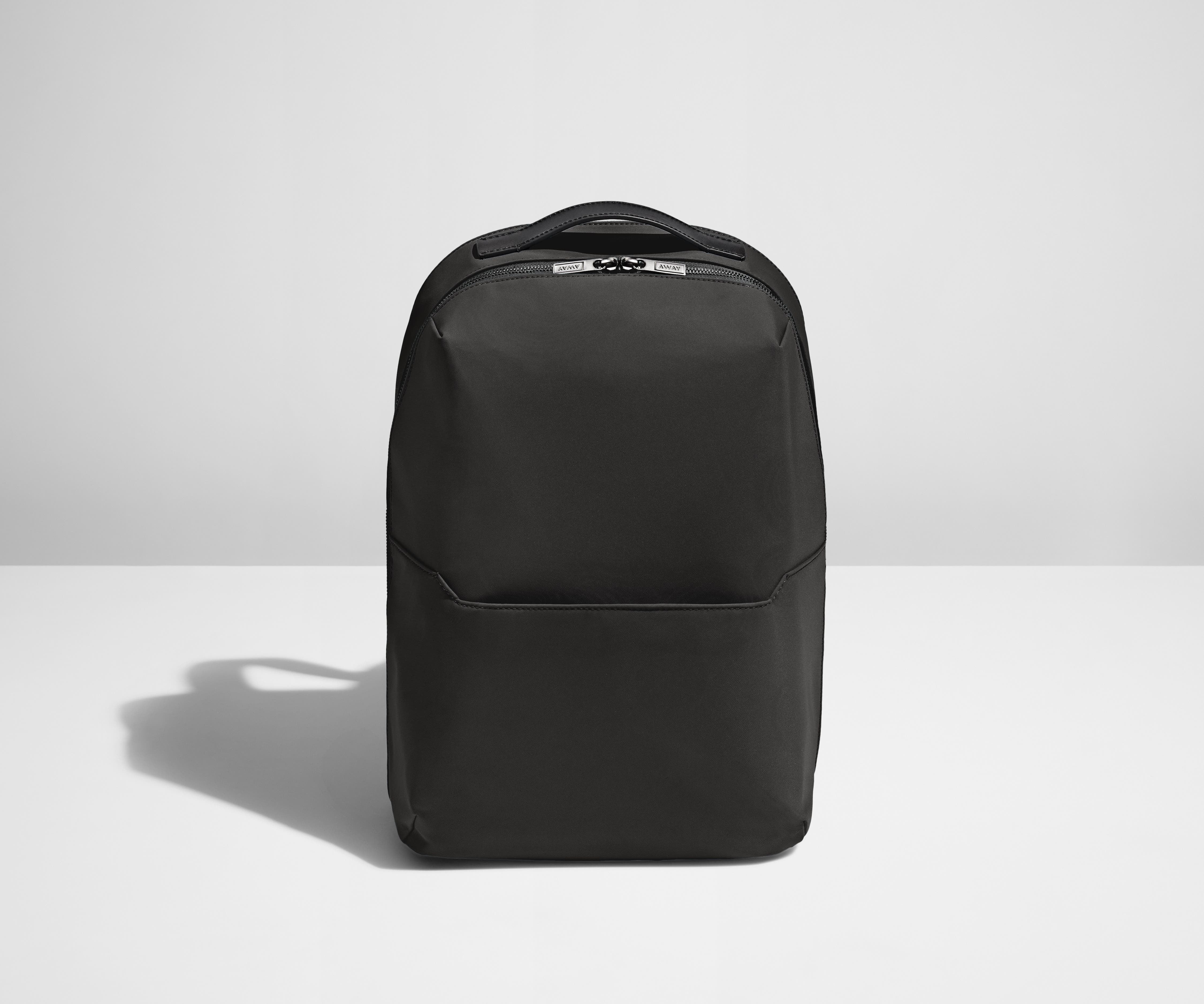 away transit leather backpack Away Everywhere Zip Backpack in Jet Black