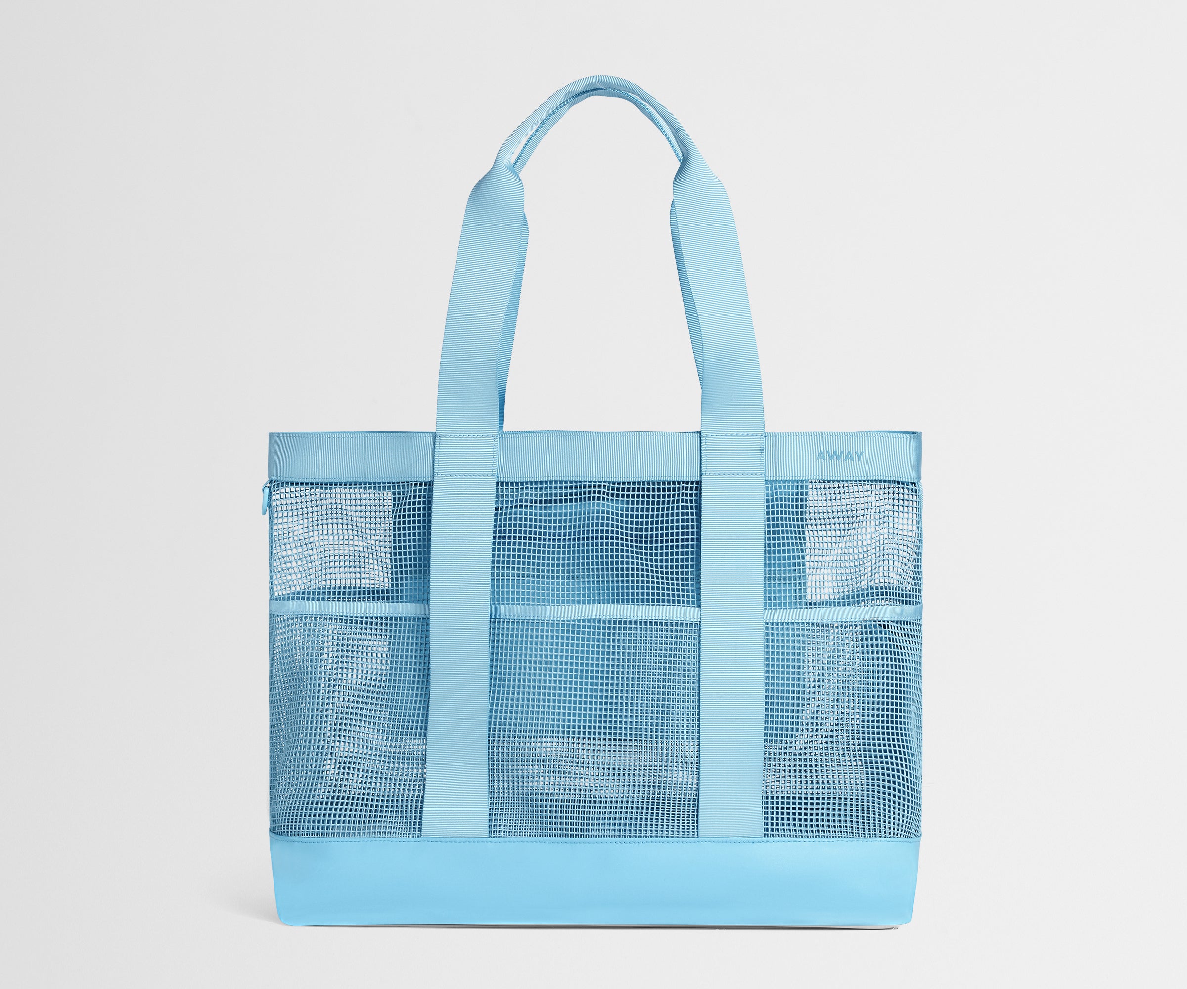 Beach Bag Tote in Seaside Blue Mesh Away Travel