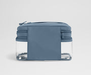 Clear Cosmetic Case in Coast Blue