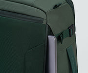 Laptop shown in the exterior laptop pocket