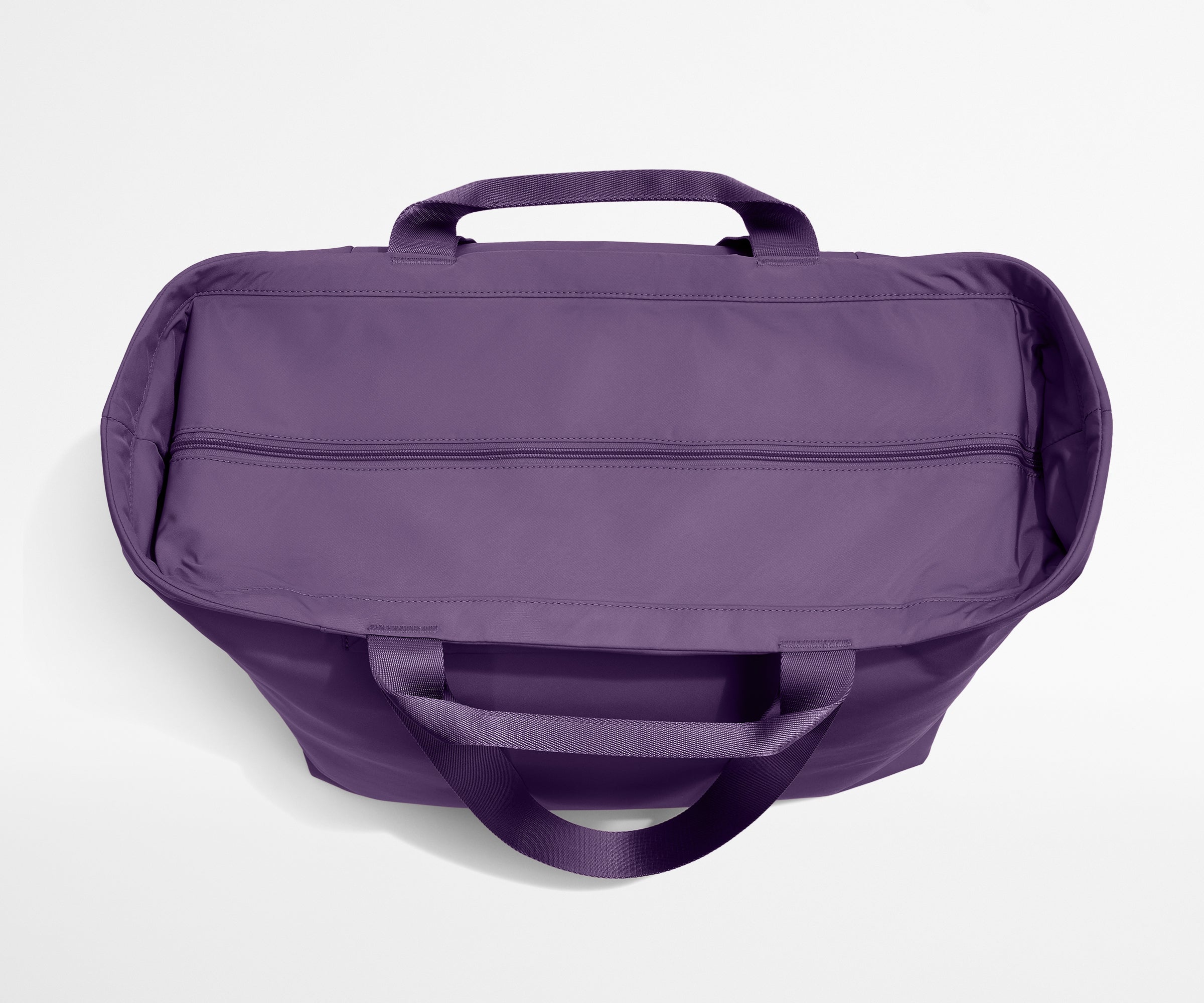 Top-down view of the Large Featherlight Tote showing zipper opening