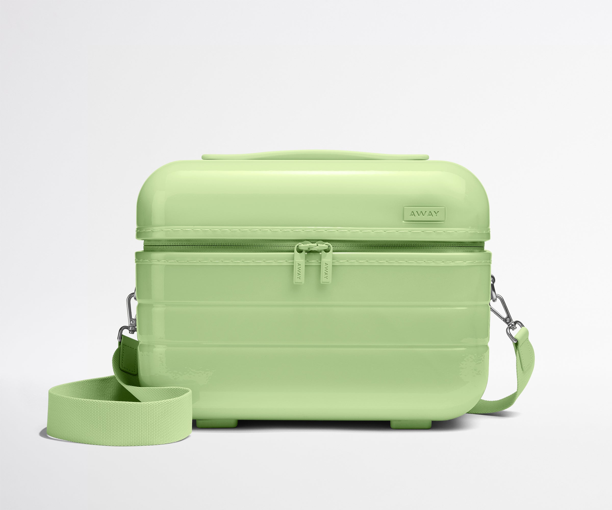 The Train Case in Glazed Matcha Milk Green | Away: Built for