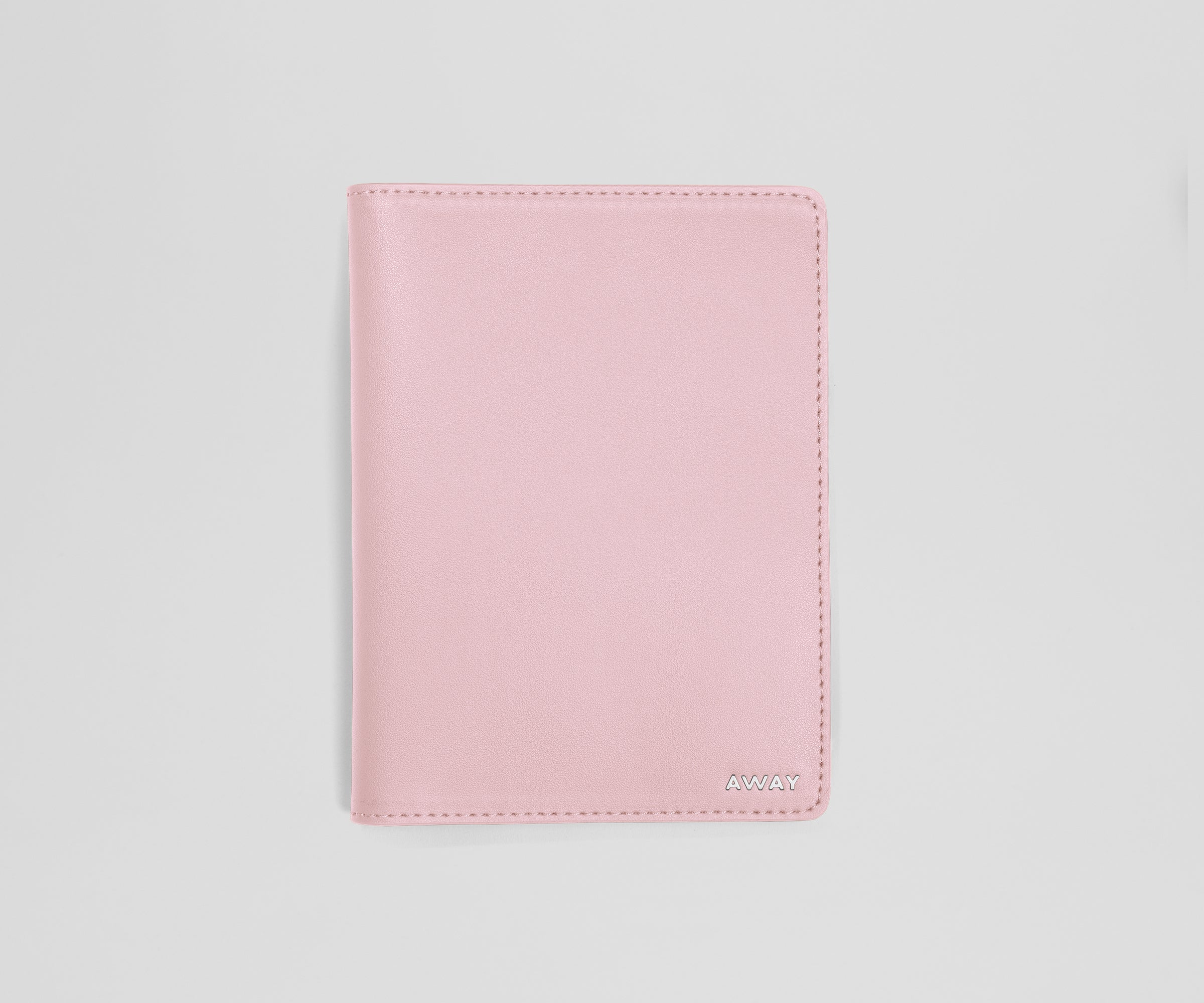 Leather Passport Holder in Pink Away