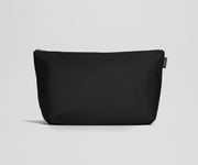 Black pouch on a light gray background