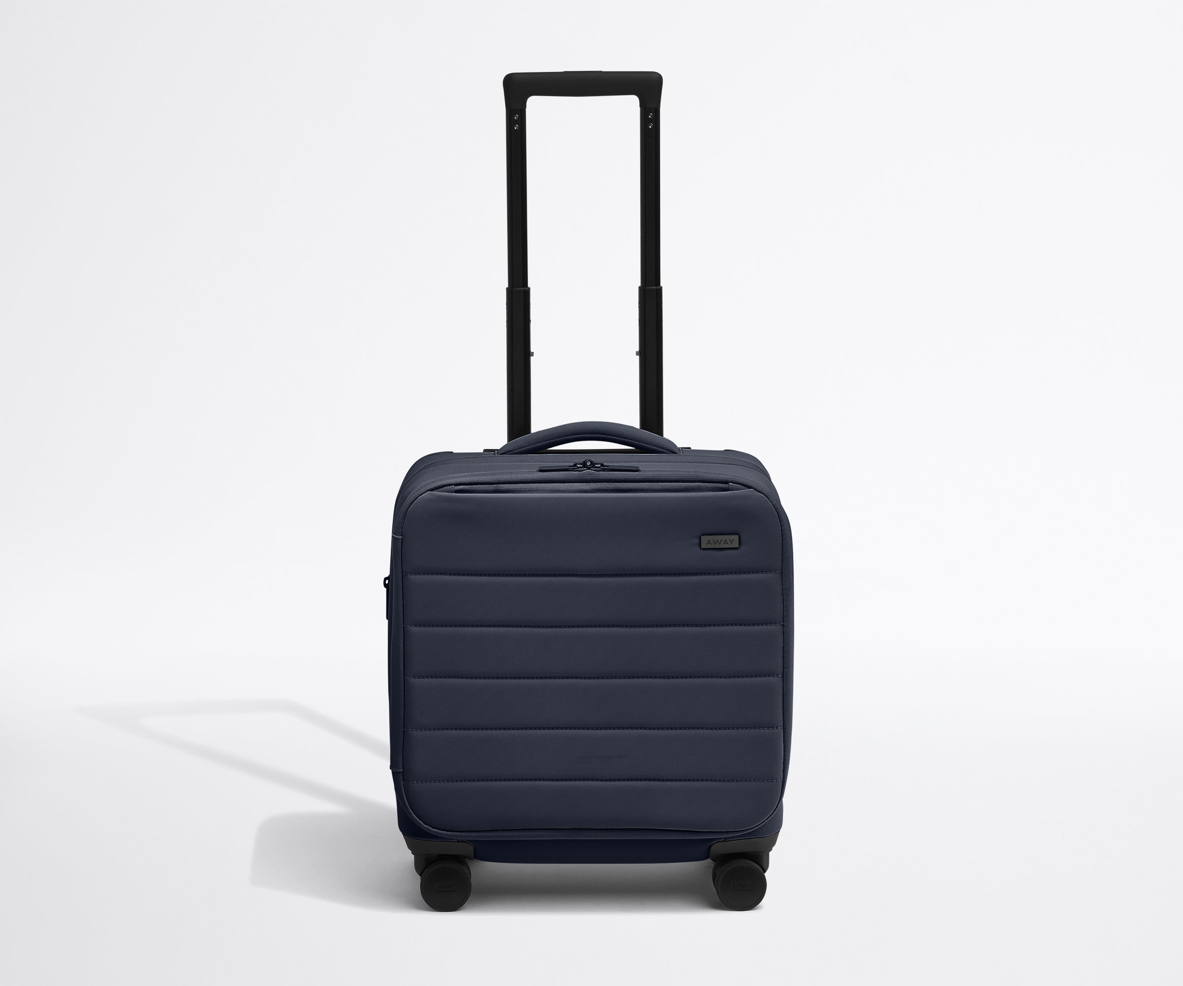 Softside Compact Carry-On Suitcase in Navy Blue Away