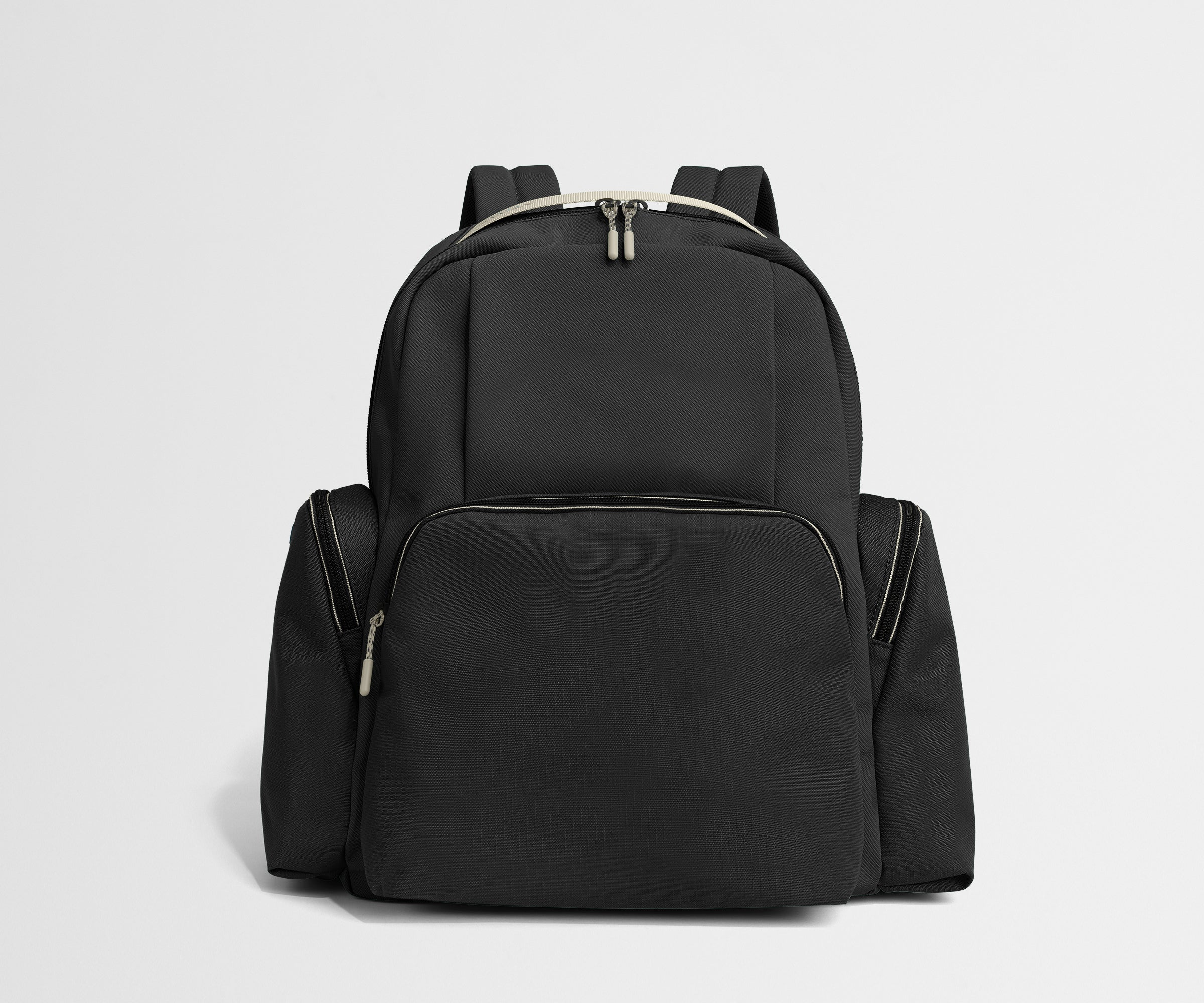 black leather school backpack Away Sport Backpack in Jet Black