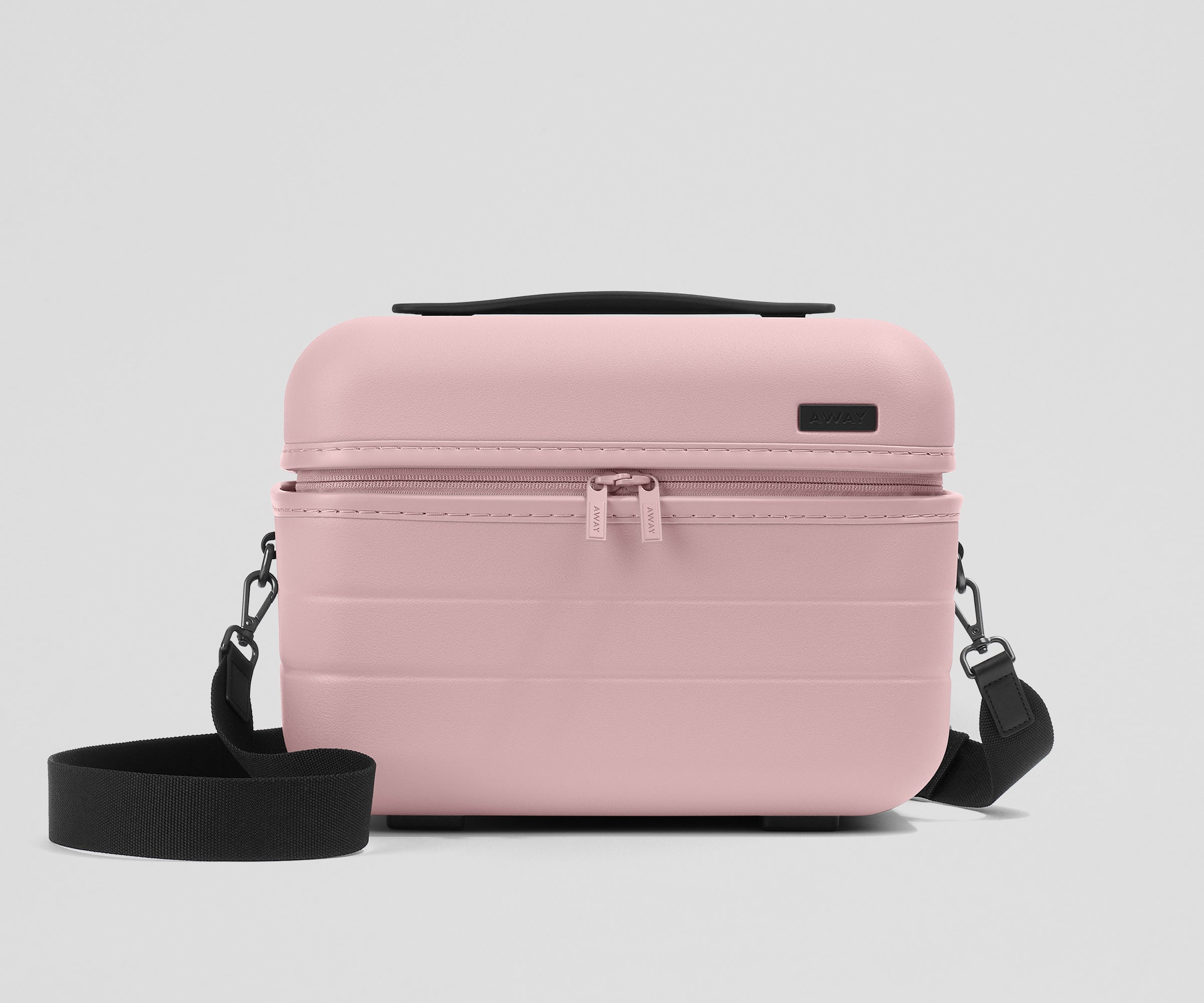 crossbody cosmetic travel bag Away Train Case in Blush Pink