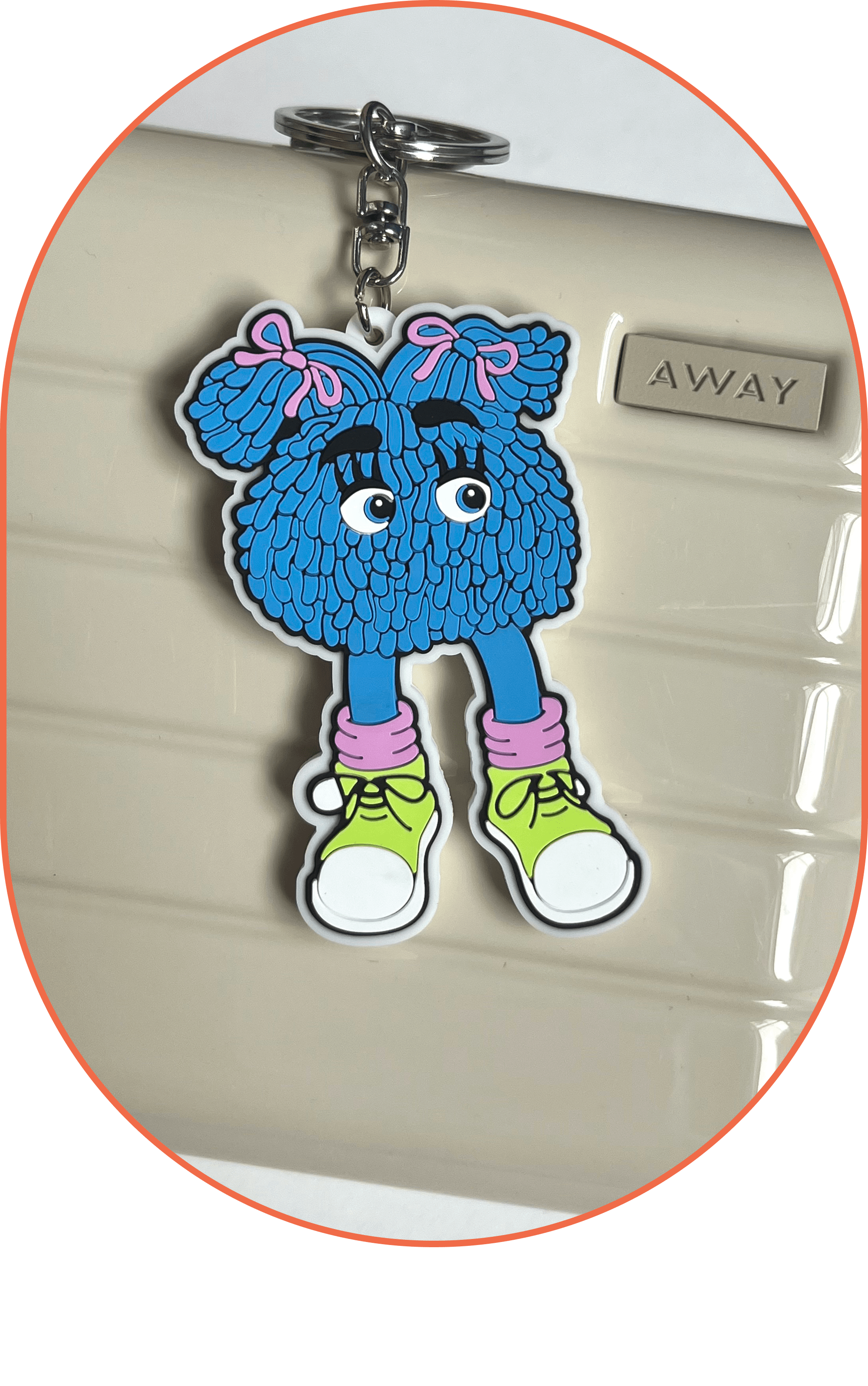 A Fry Friends luggage charm: Chaos in the carpool lane. Pure joy in the Carry-On.