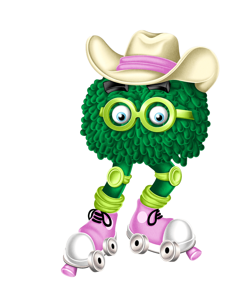 Illustration of a green Fry Friend