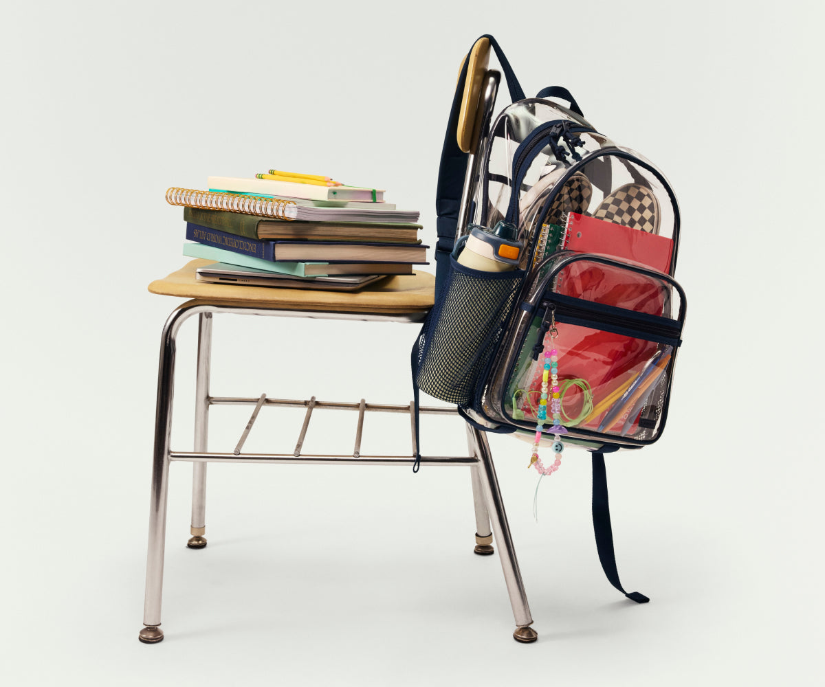 Clear Travel Backpack in Navy Blue | Away
