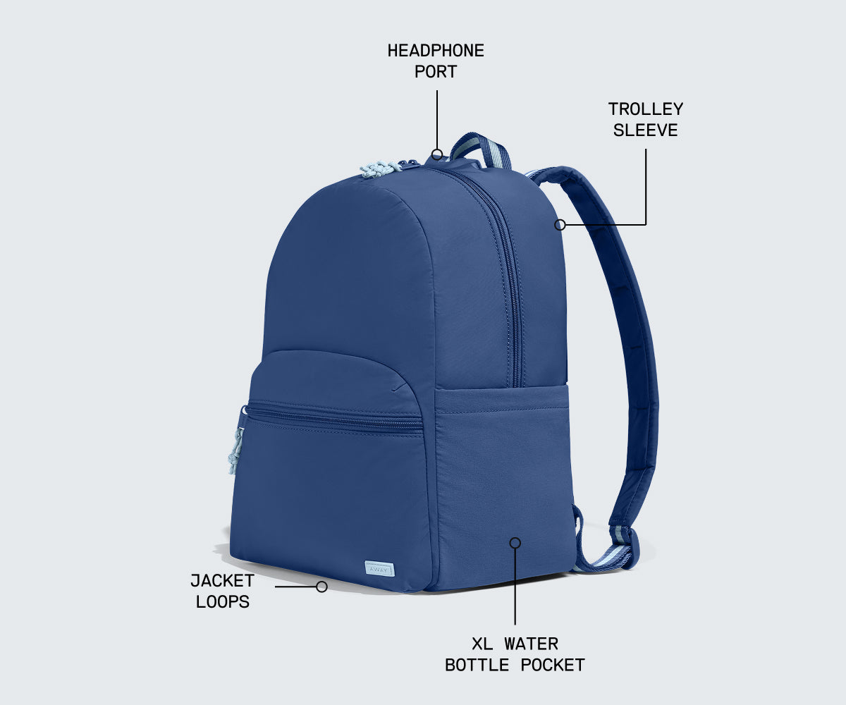 Away Featherlight Daily Backpack in Tidal Blue