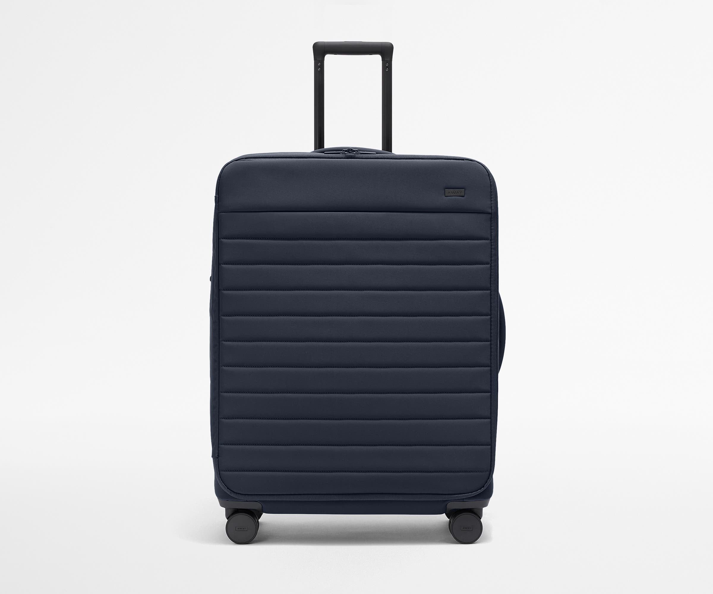 Navy Blue Large Soft Shell Suitcase: Checked Luggage | Away