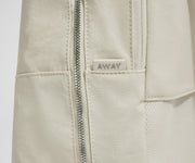 Close up view of the textured nylon material
