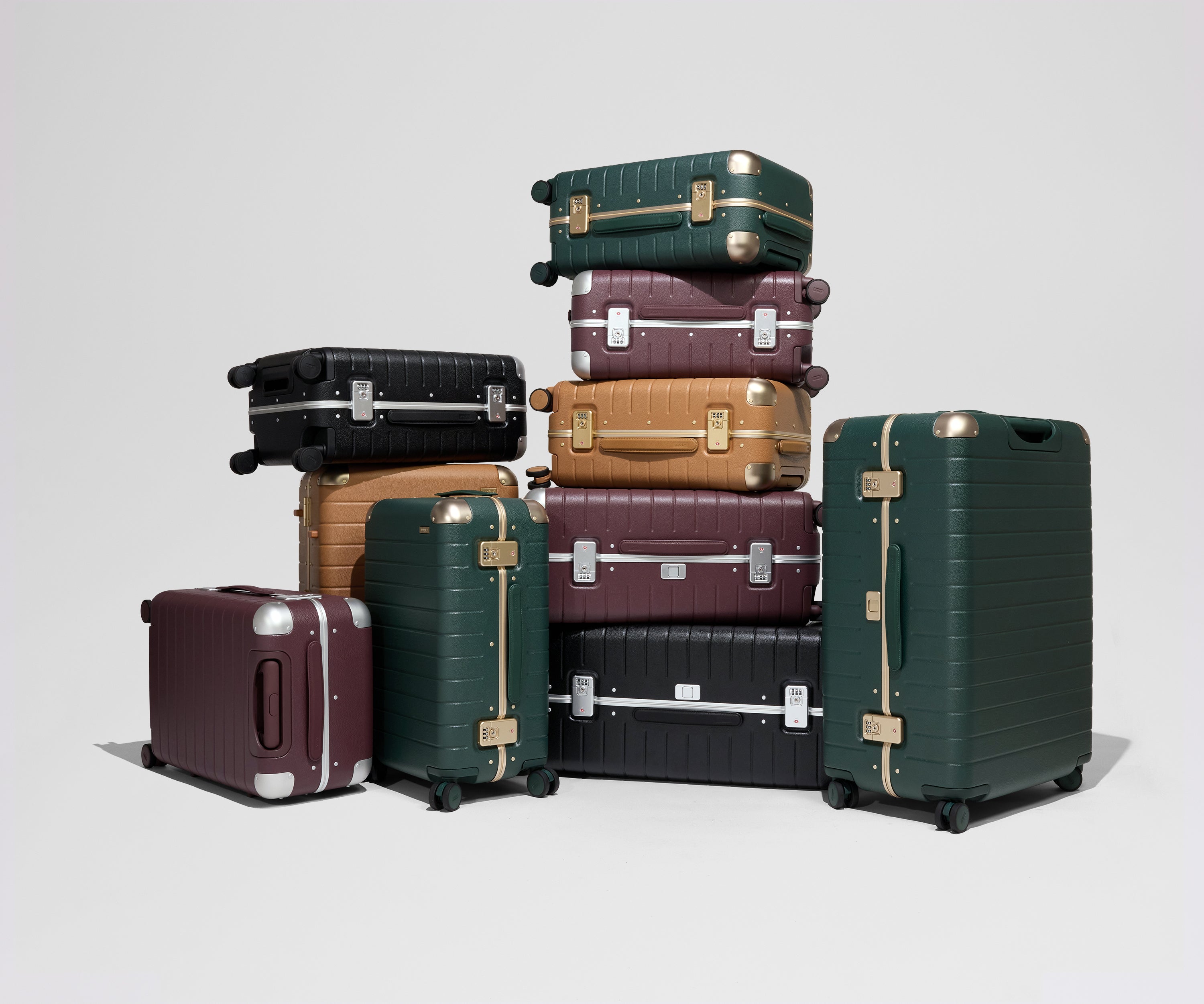 The Aluminum Edge Carry-On in Cognac Brown