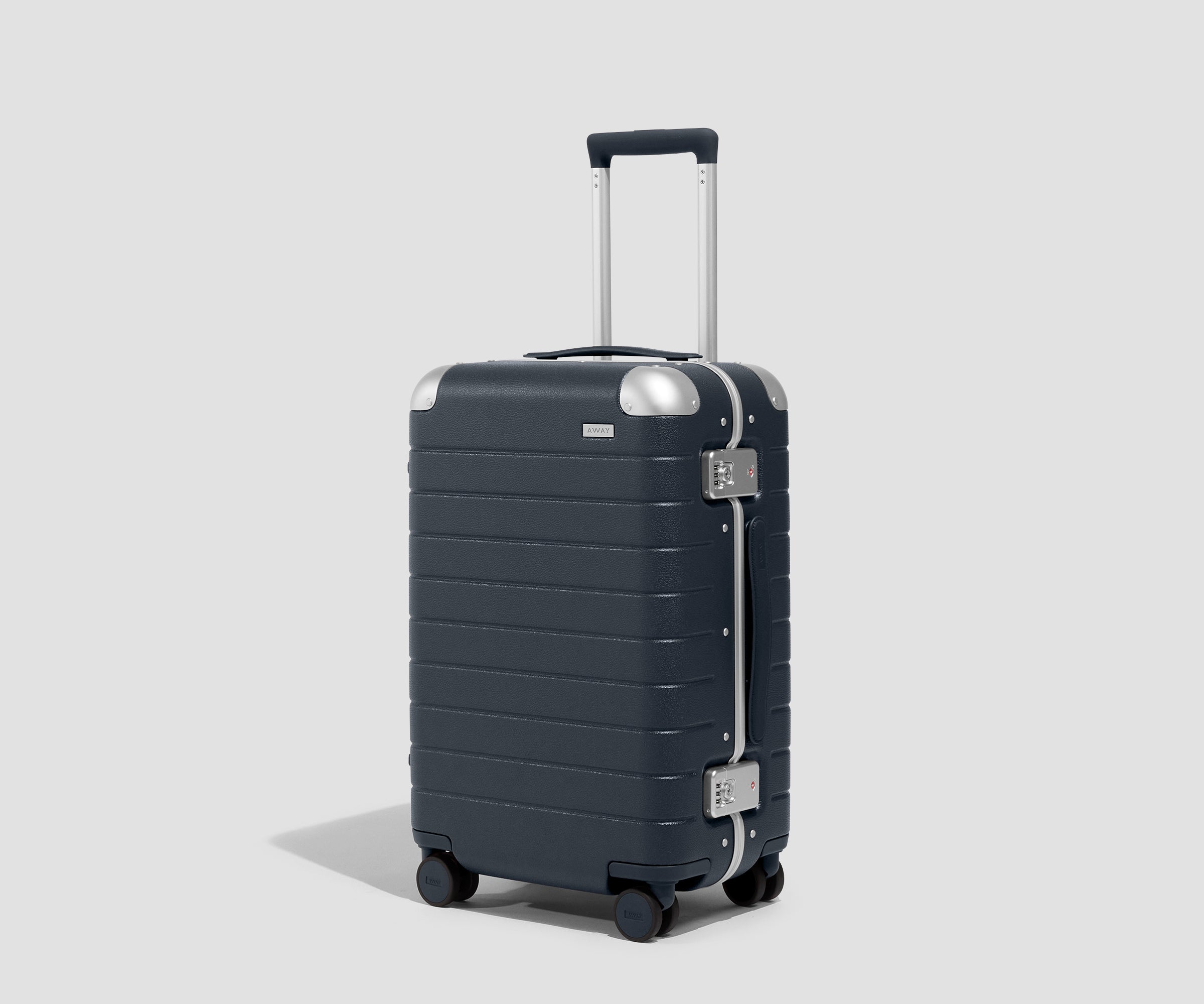 The Aluminum Edge Carry-On in Navy Blue