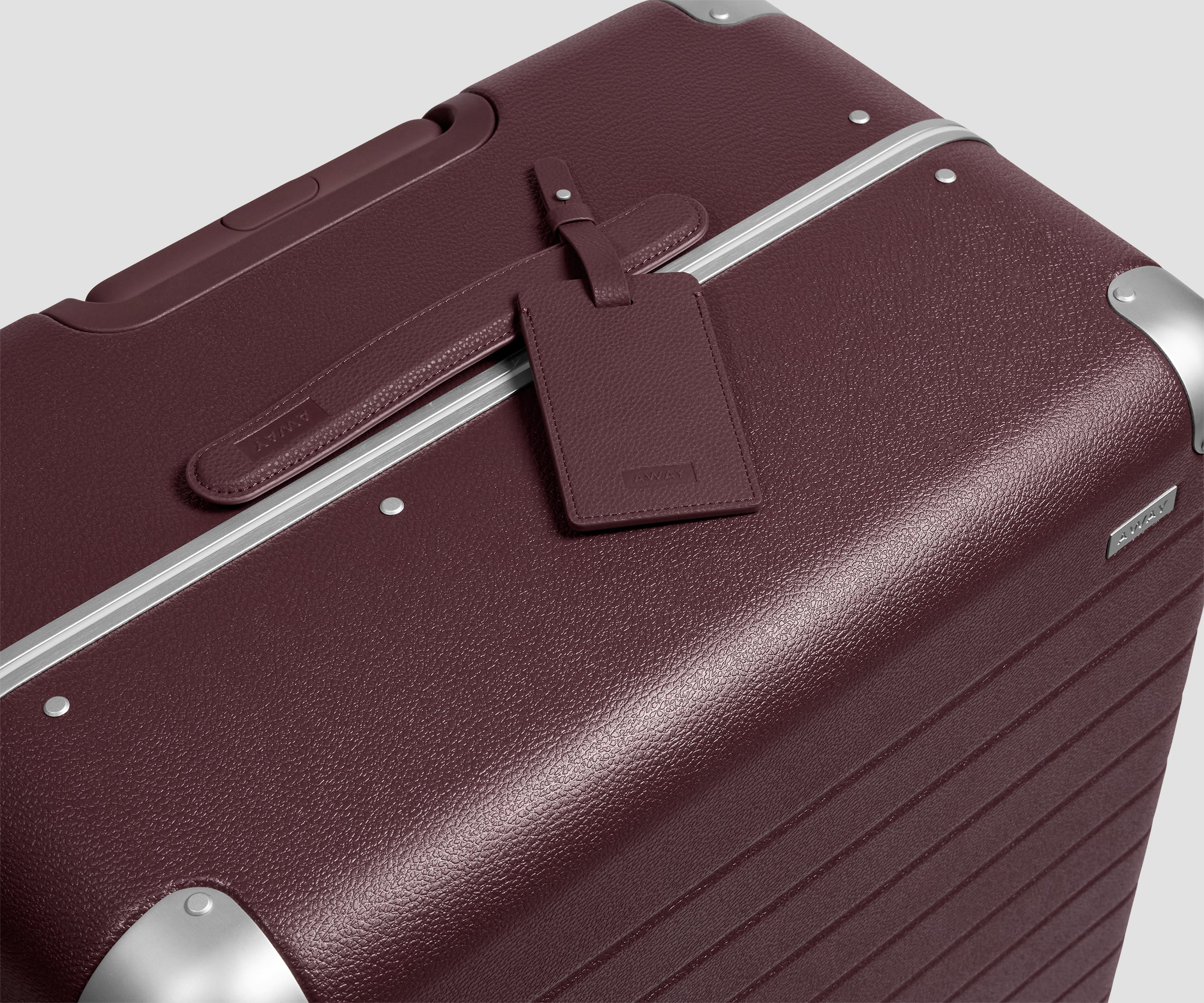 The Aluminum Edge Medium in Oxblood Red