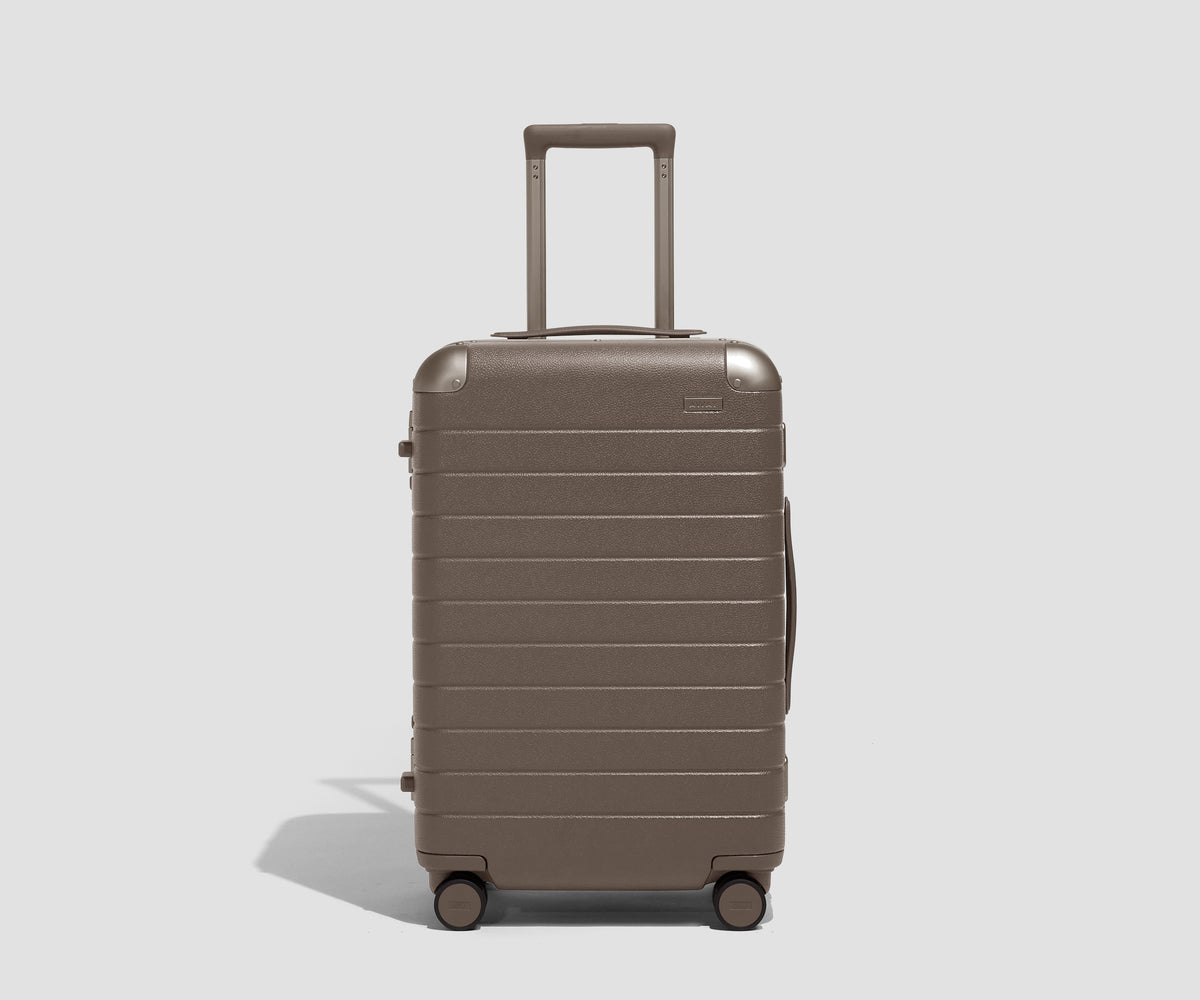The Aluminum Edge Bigger Carry-On in Smokey Taupe