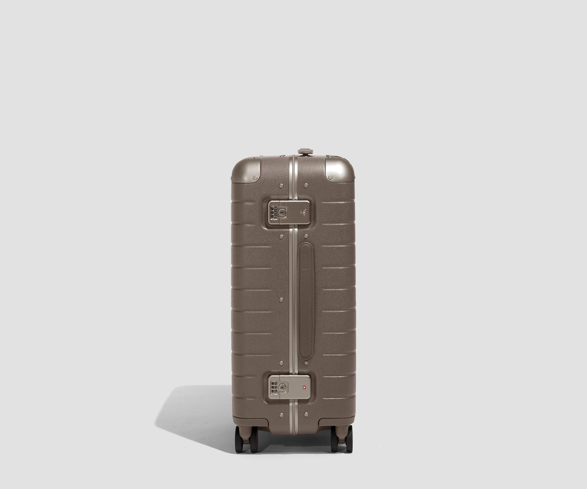 The Aluminum Edge Bigger Carry-On in Smokey Taupe
