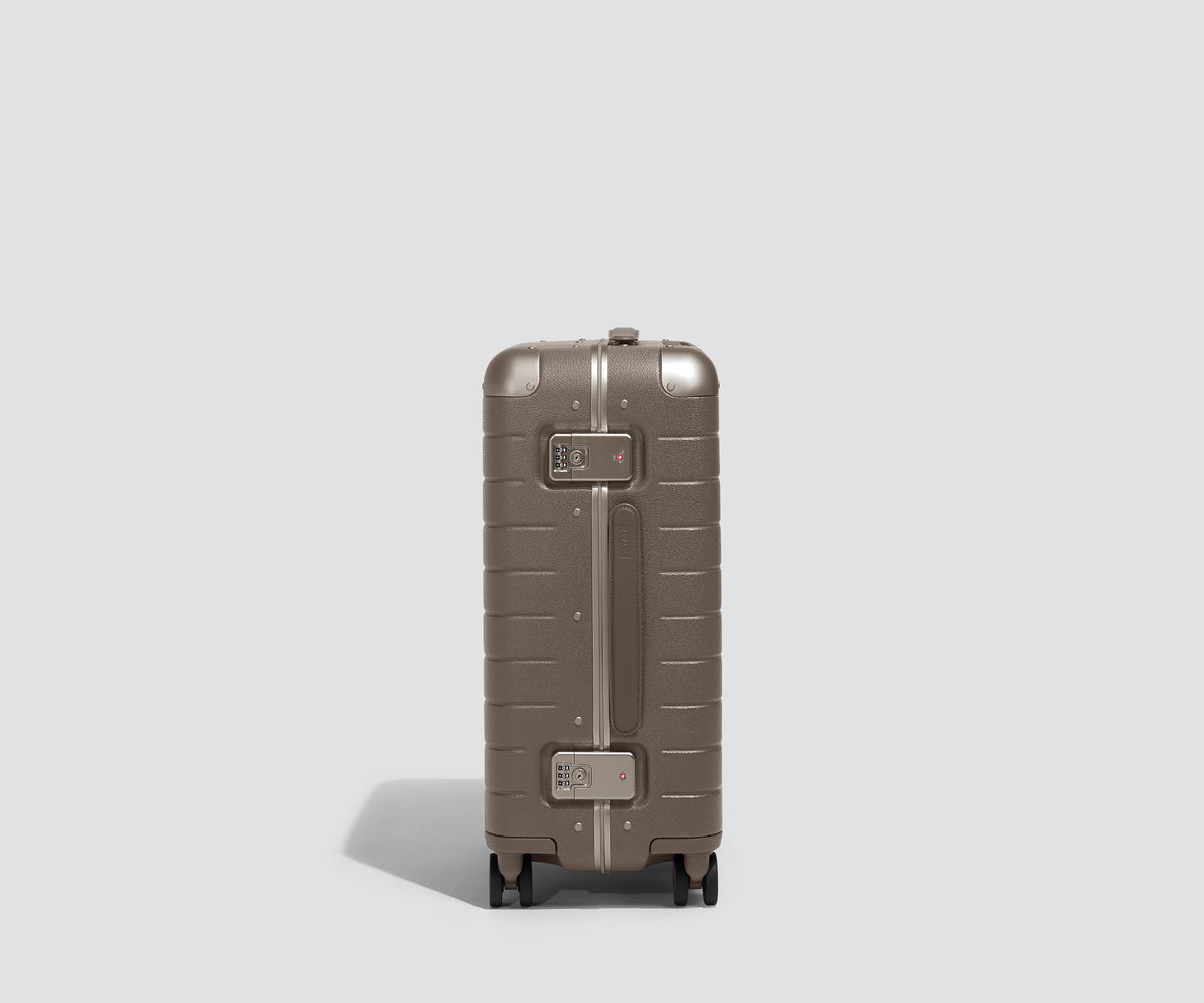 The Aluminum Edge Carry-On in Smokey Taupe