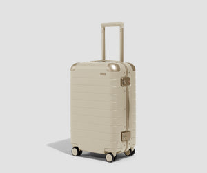 The Aluminum Edge Carry-On in Champagne White