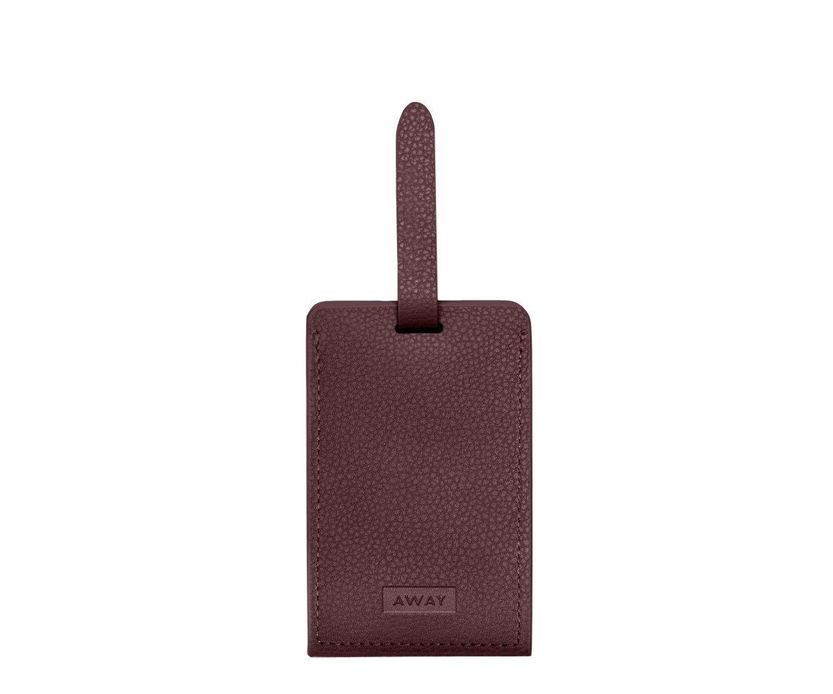 Aluminum Edge Tag in Oxblood Red
