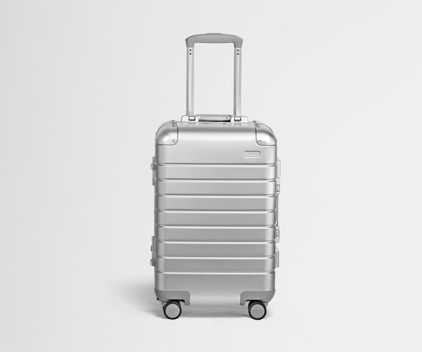 Aluminum Carry-On Suitcase in Silver Away - Main Image