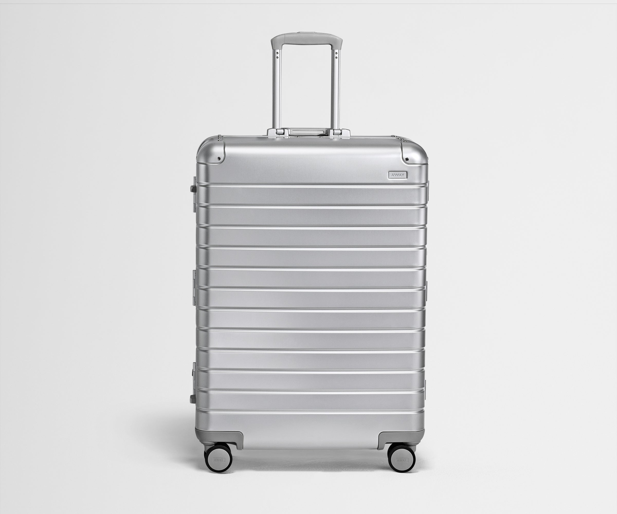 The Large Aluminum Suitcase in Silver | Away, personalized