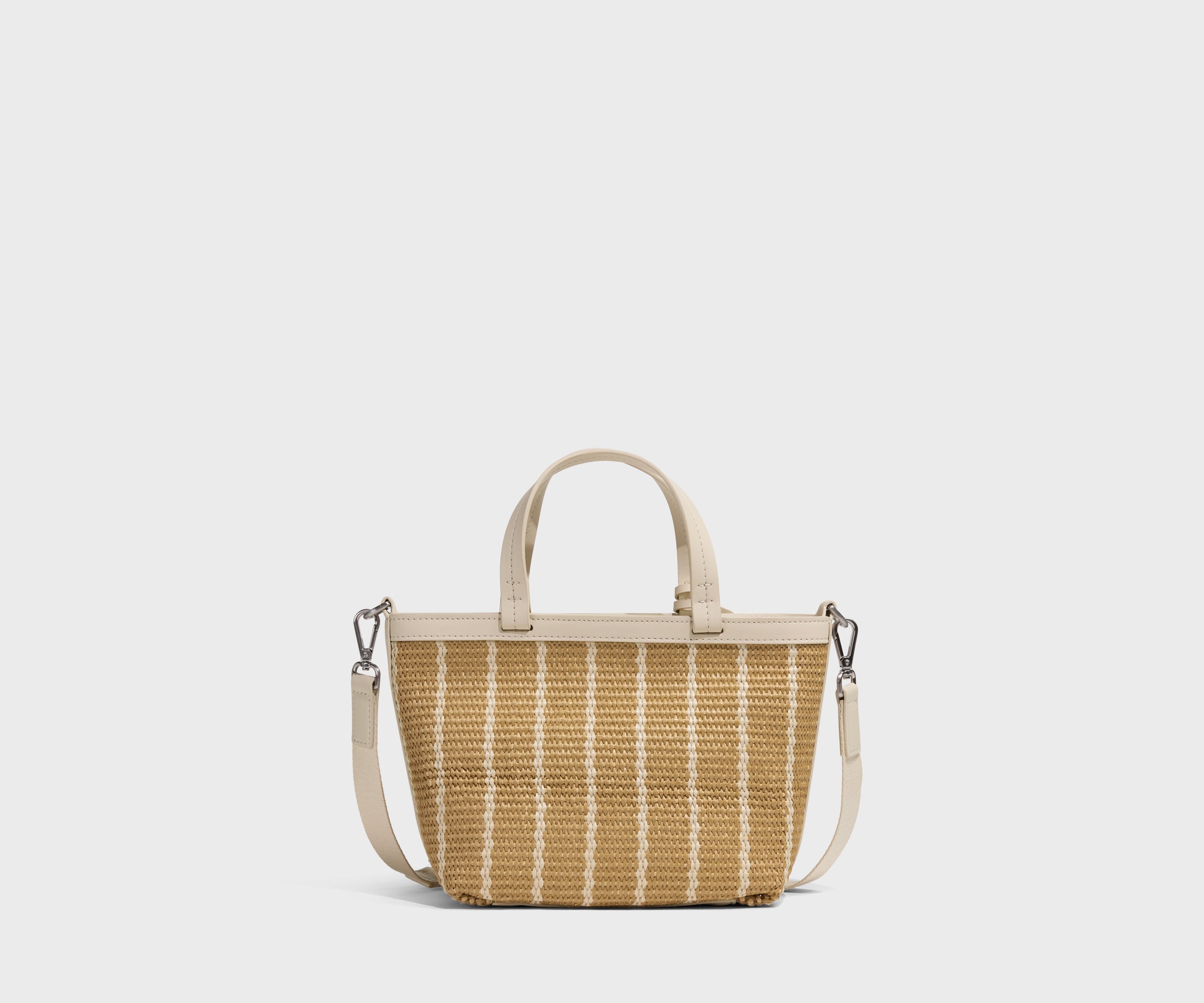 Mini Riviera Straw Tote in White Seagrass