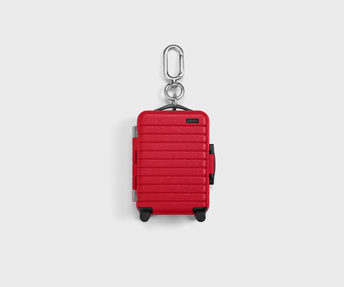 Micro Carry-On Charm in Cherry Red