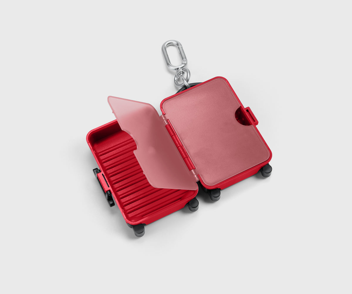 Micro Carry-On Charm in Cherry Red
