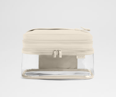 Clear Cosmetic Case in Salt White