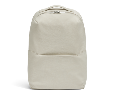 The Everywhere Zip Backpack in Salt White Textured Nylon