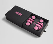 Custom Carry-On Wheel Set in Peony Pink