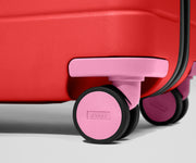 Custom Carry-On Wheel Set in Peony Pink