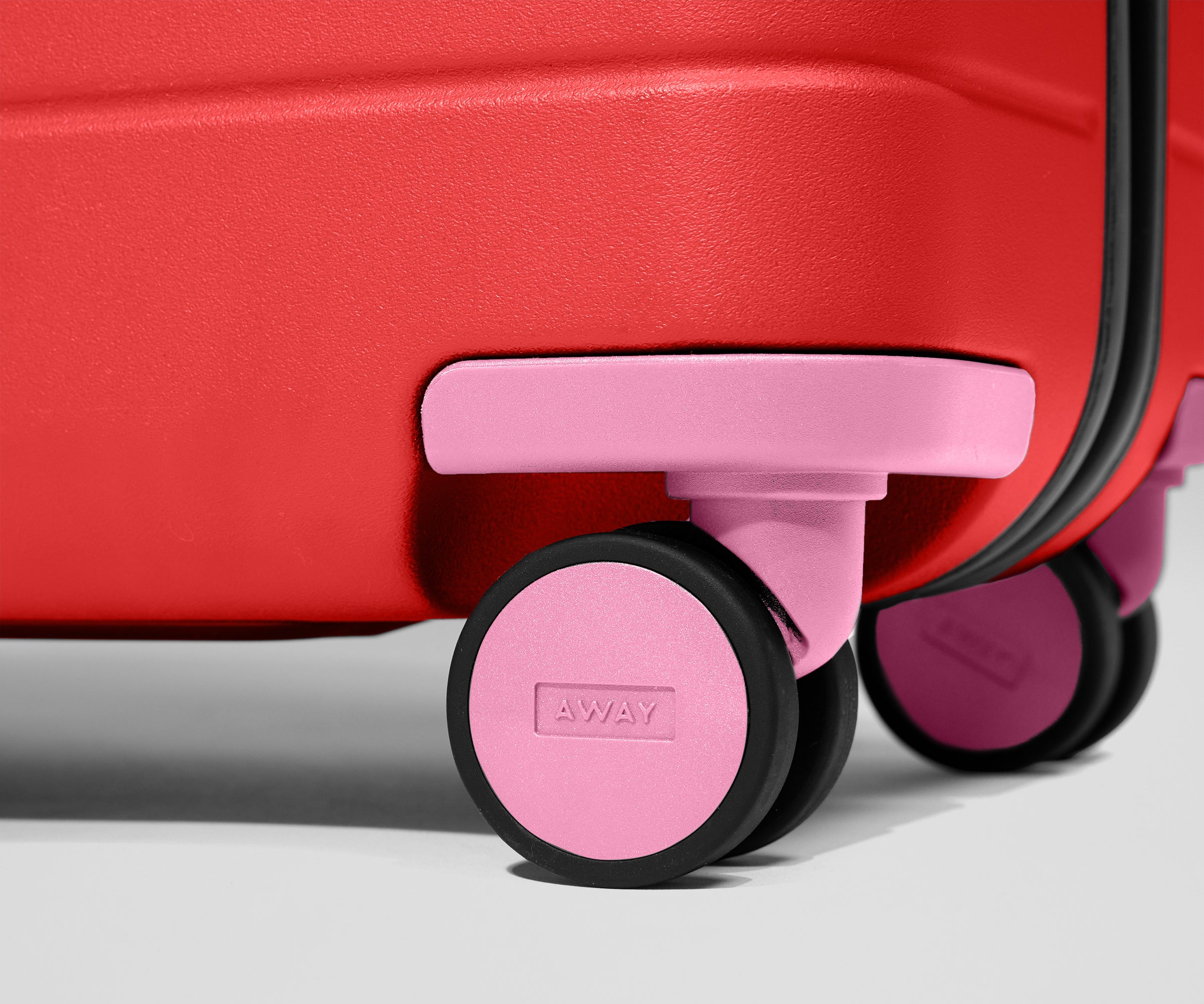 Custom Carry-On Wheel Set in Peony Pink