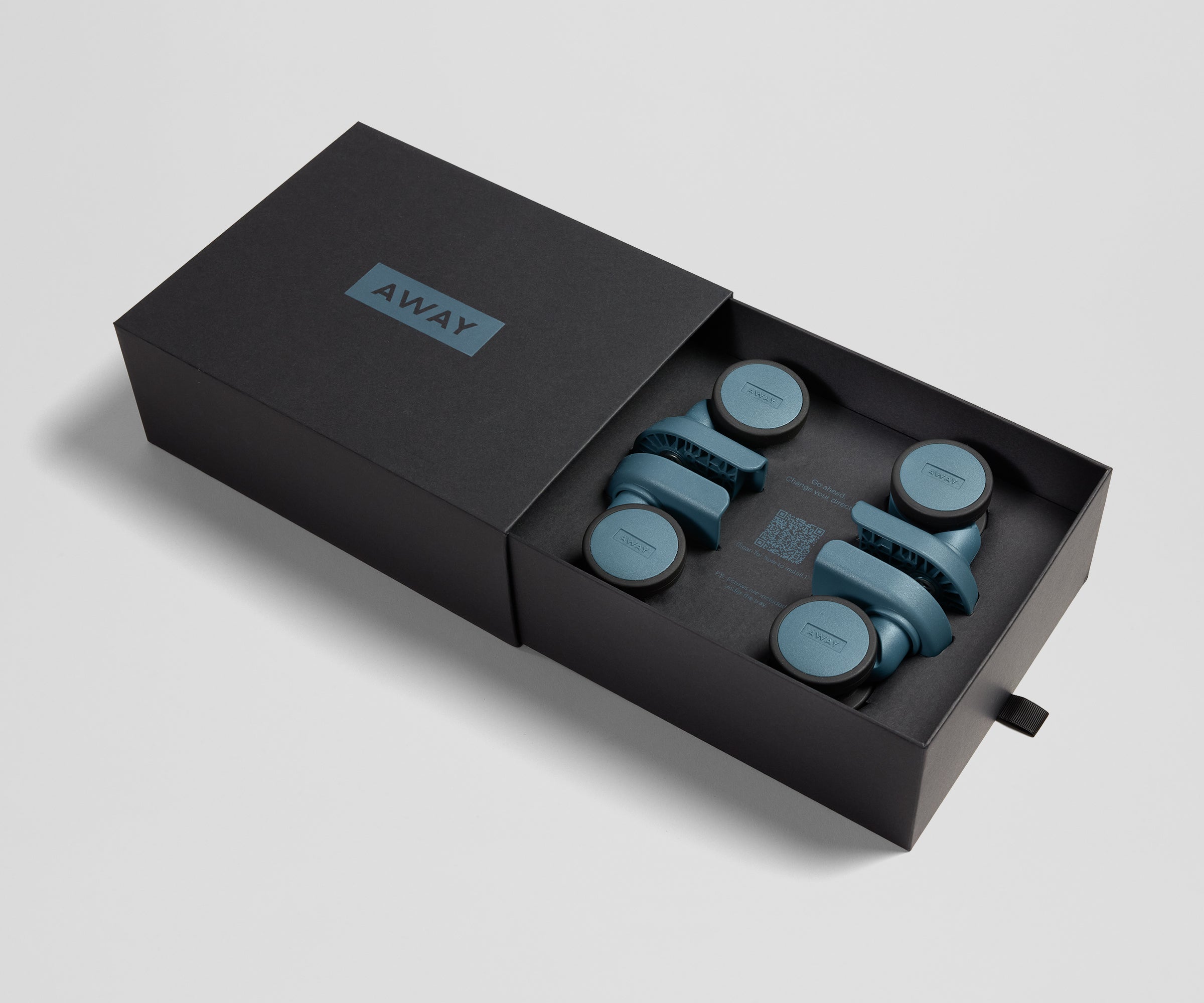 Custom Carry-On Wheel Set in Coast Blue