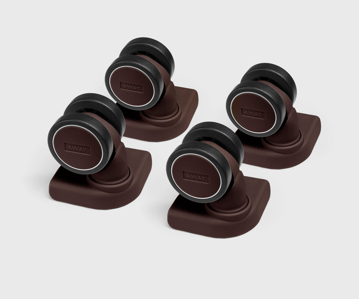 Custom Checked Wheel Set in Chocolate Brown