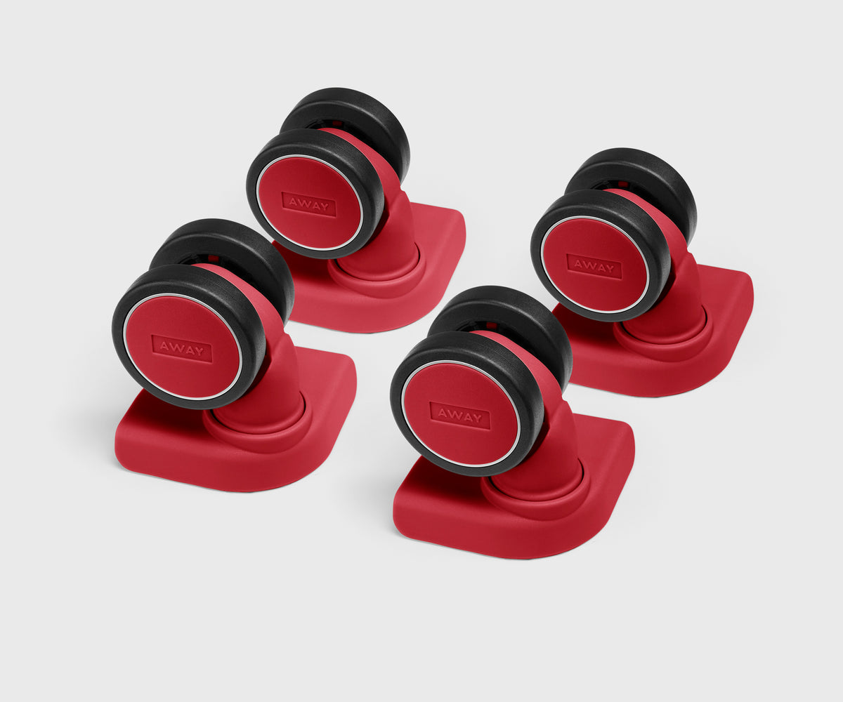 Custom Checked Wheel Set in Cherry Red
