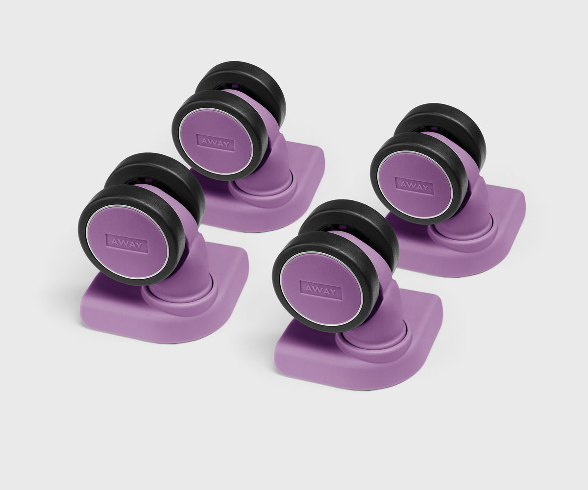 Custom Checked Wheel Set in Electric Iris
