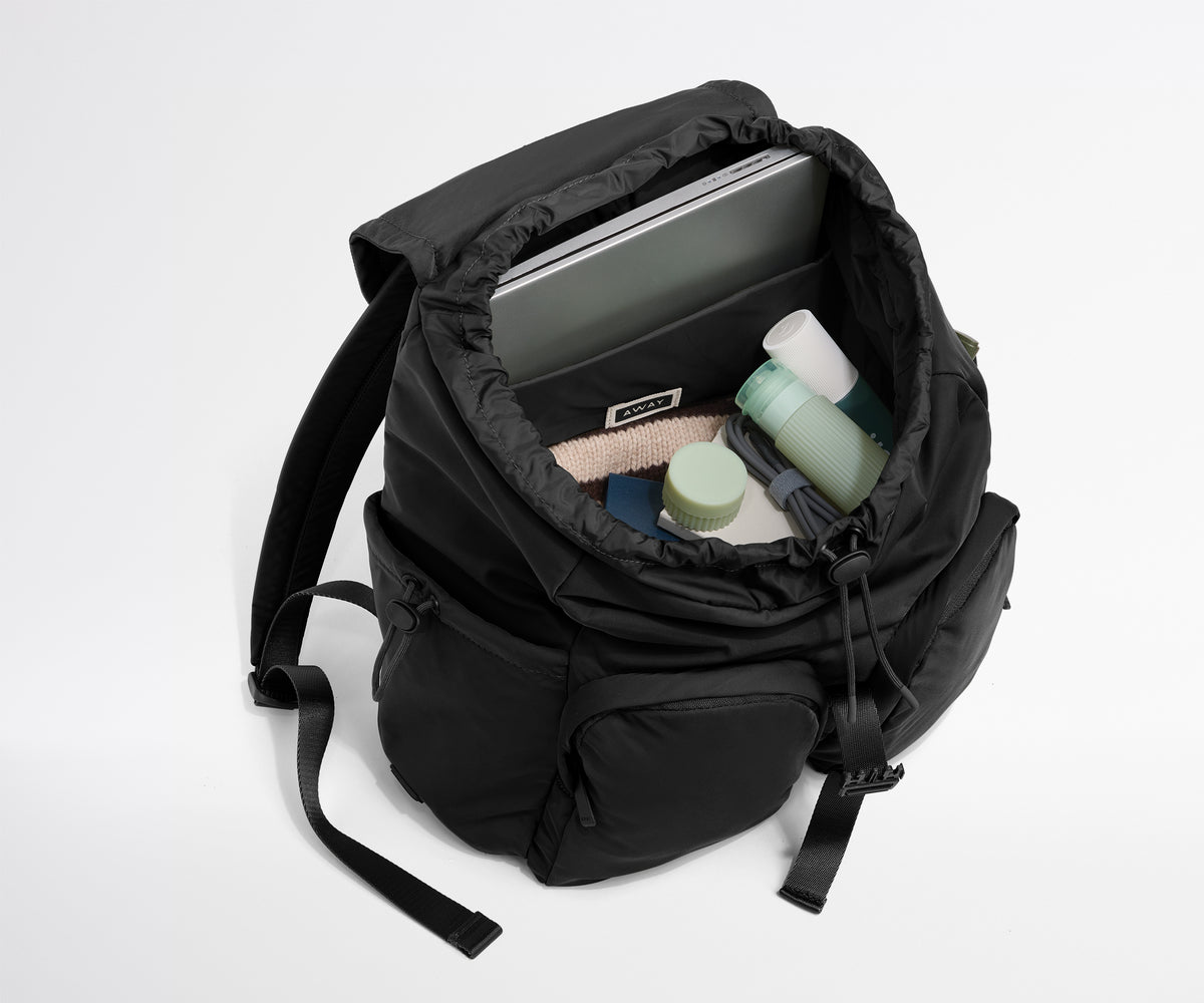 Jet Black Cargo Backpack for Travel | Away
