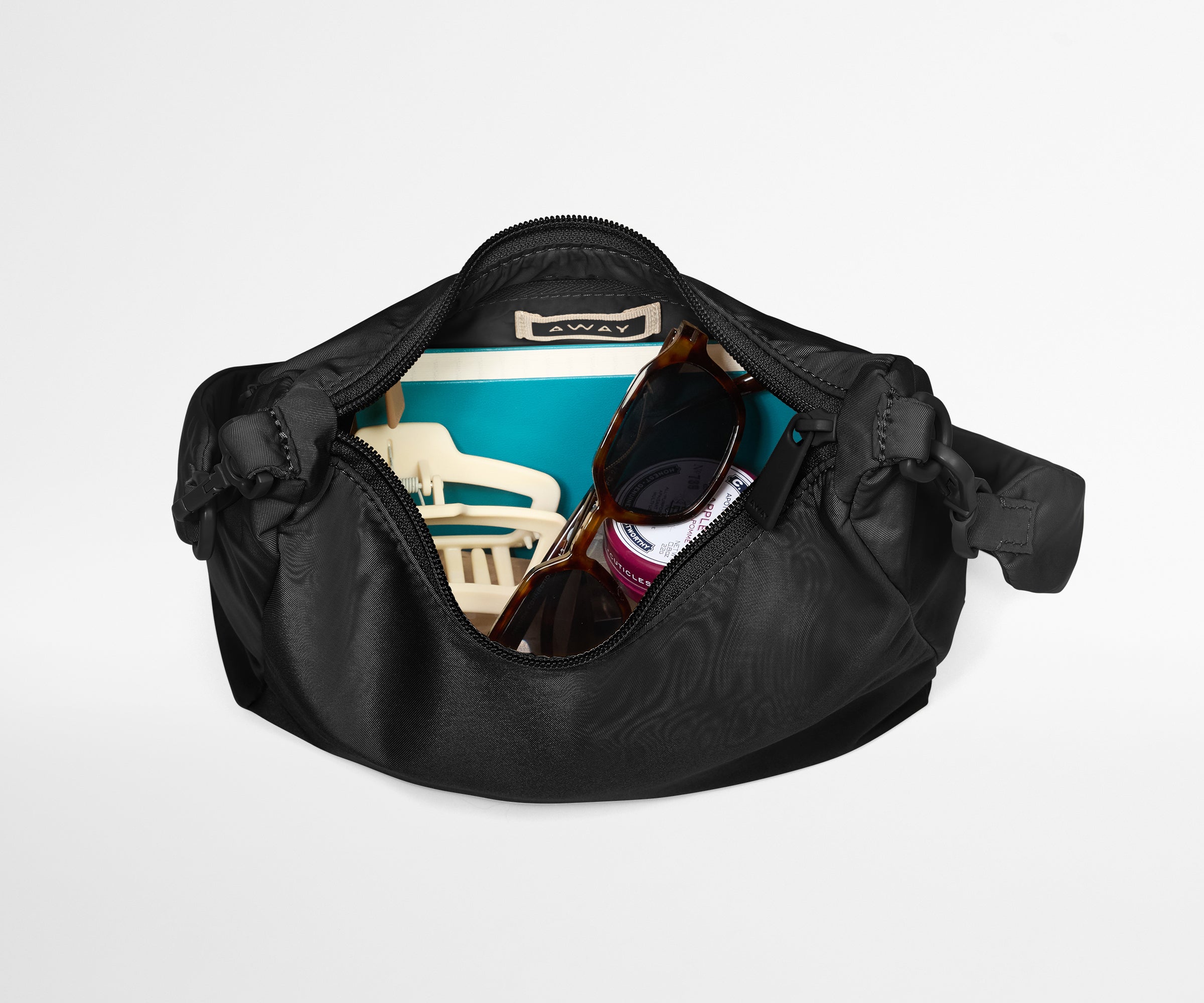 crossbody nylon travel bags Away Featherlight Duo Crossbody in Jet Black
