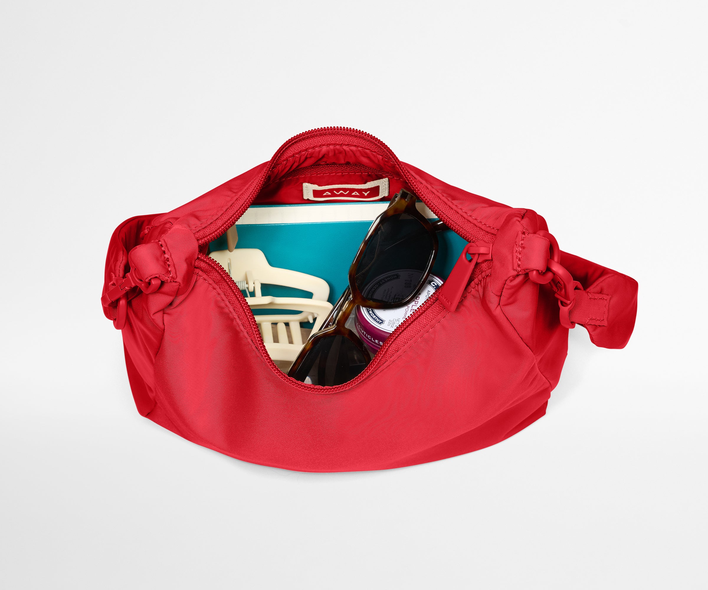 lululemon all hours belt bag red Away Featherlight Duo Crossbody in Cherry Red