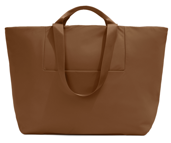 トートバッグ ROY LEAF TOTE BAG (MEDIUM) (Brown) Brown Luxury Tote Bag Coated Canvas and Brown Leather Lulu