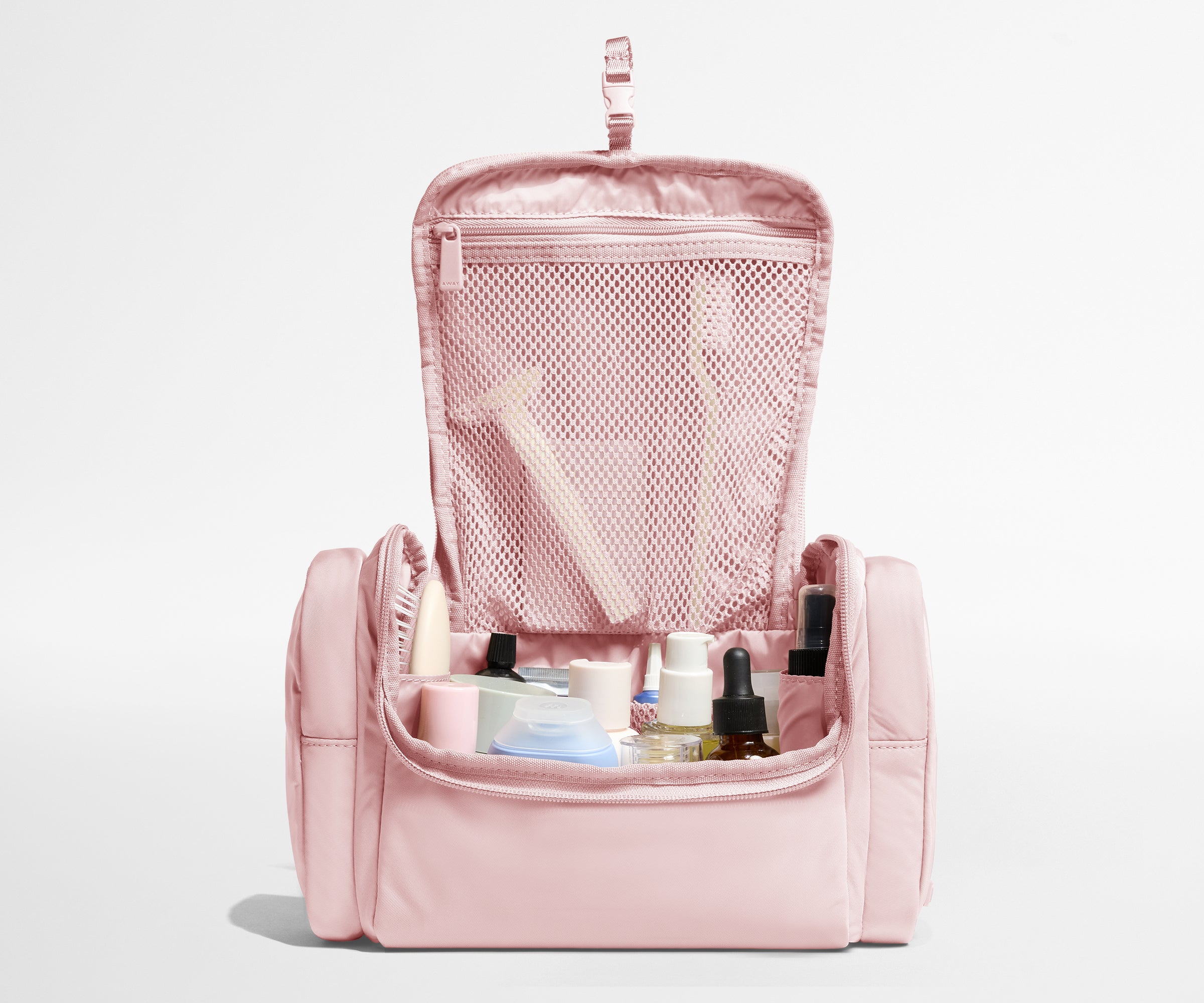 Hanging Featherlight Travel Vanity Toiletry Bag in Blush Pink Hanging Featherlight Travel Vanity Toiletry Bag in Blush Pink