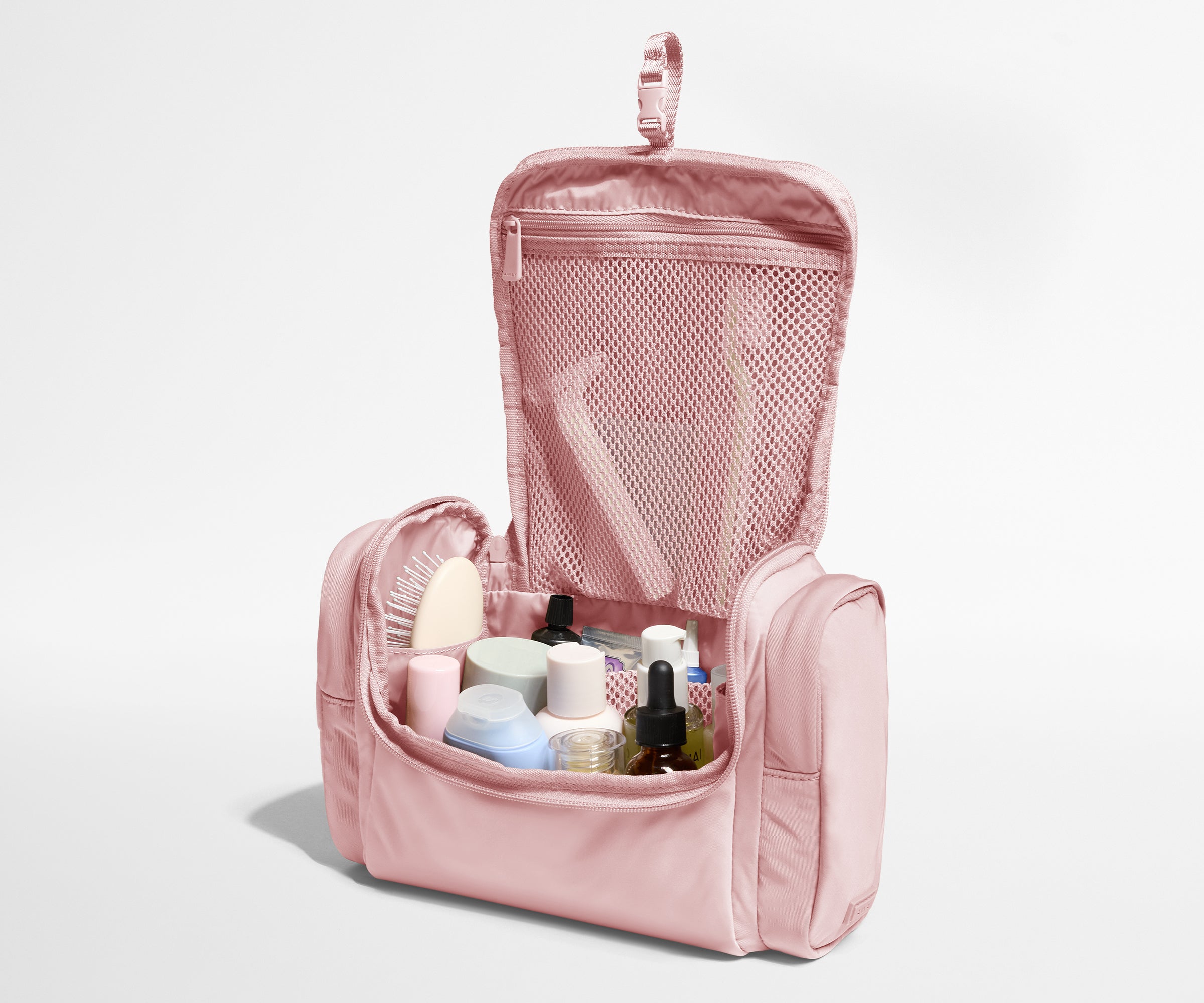 Hanging Featherlight Travel Vanity Toiletry Bag in Blush Pink Hanging Featherlight Travel Vanity Toiletry Bag in Blush Pink