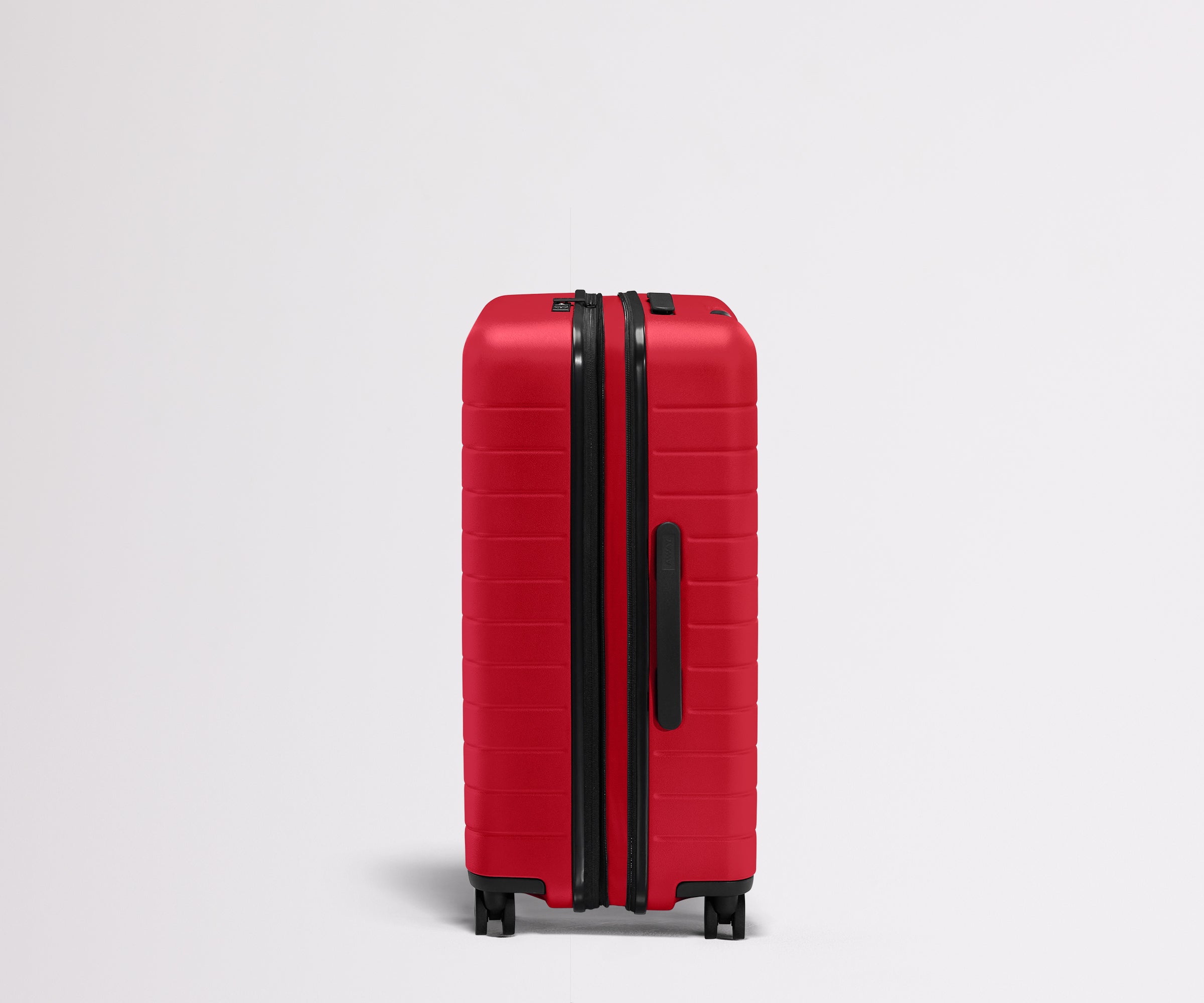Away Medium Checked Flex Expandable Suitcase in Cherry Red
