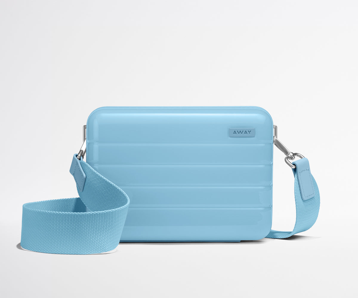 The Mini Crossbody in Glazed Opal Blue
