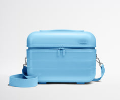 The Train Case in Glazed Opal Blue